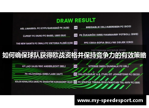 如何确保球队获得欧战资格并保持竞争力的有效策略