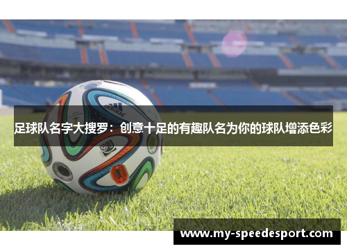 足球队名字大搜罗：创意十足的有趣队名为你的球队增添色彩